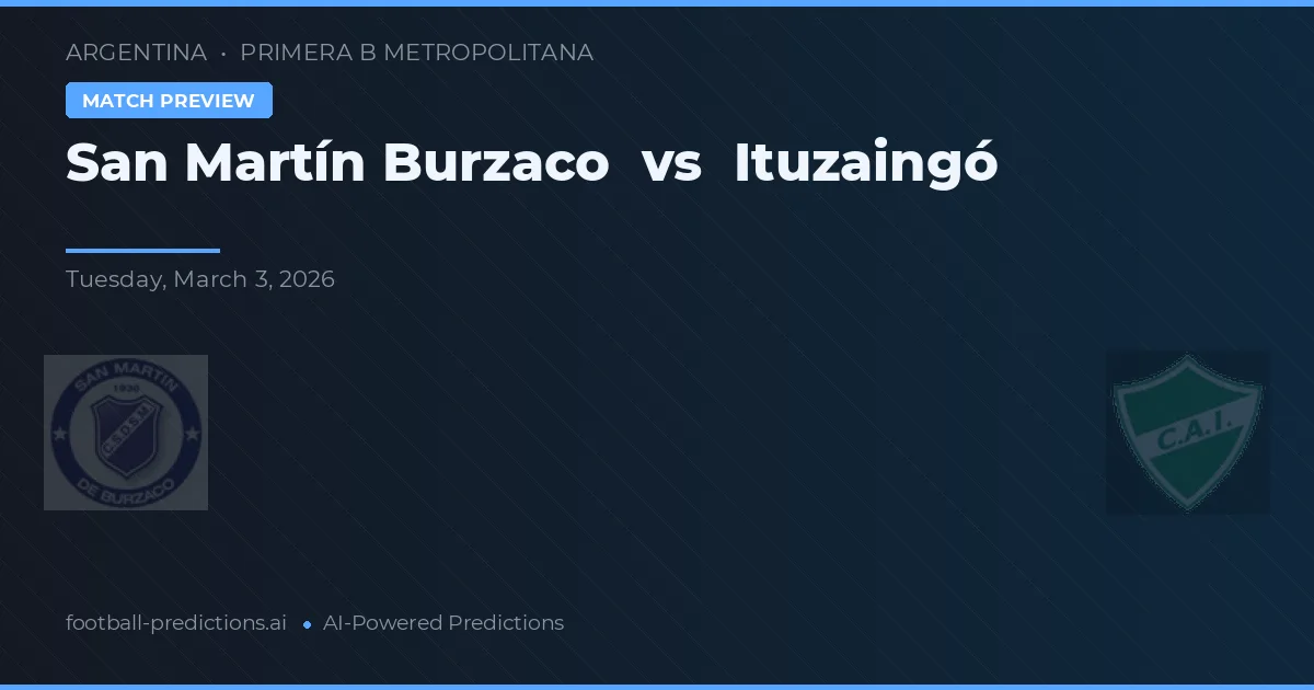 San Martín Burzaco vs Ituzaingó — typy i zapowiedź meczu