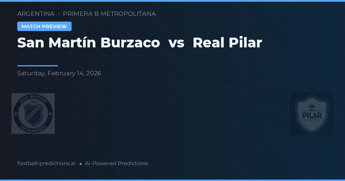 San Martín Burzaco vs Real Pilar — typy i zapowiedź meczu