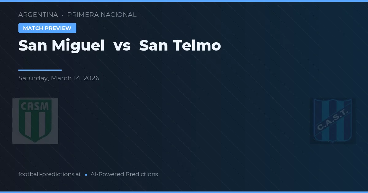 San Miguel vs San Telmo — typy i zapowiedź meczu