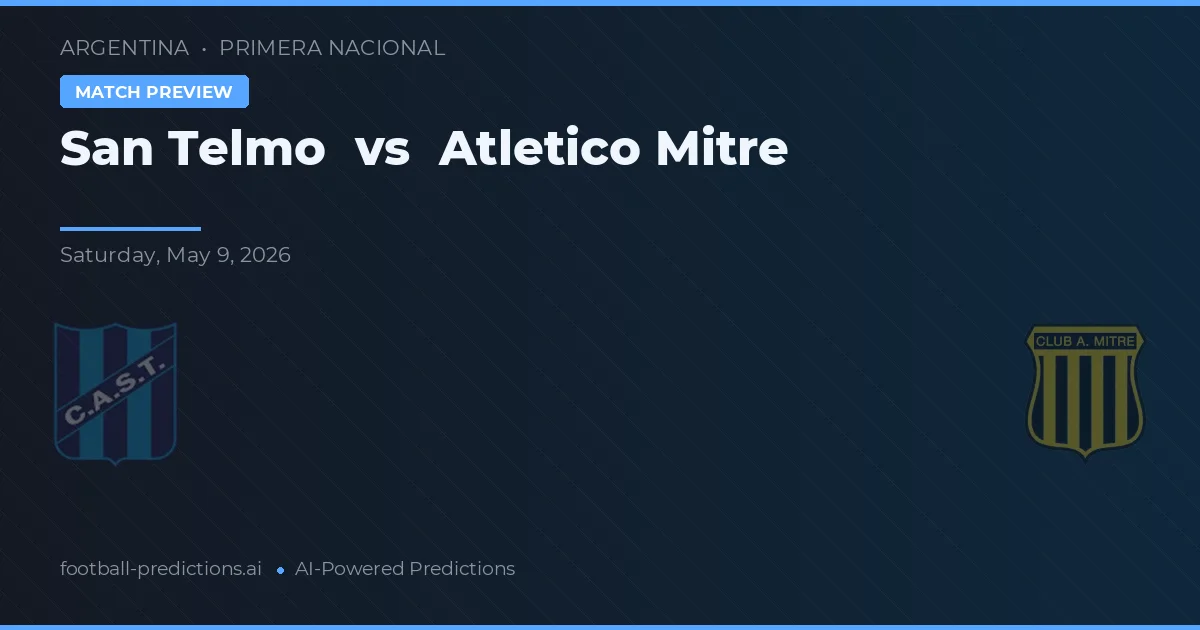 San Telmo vs Atlético Mitre — typy i zapowiedź meczu