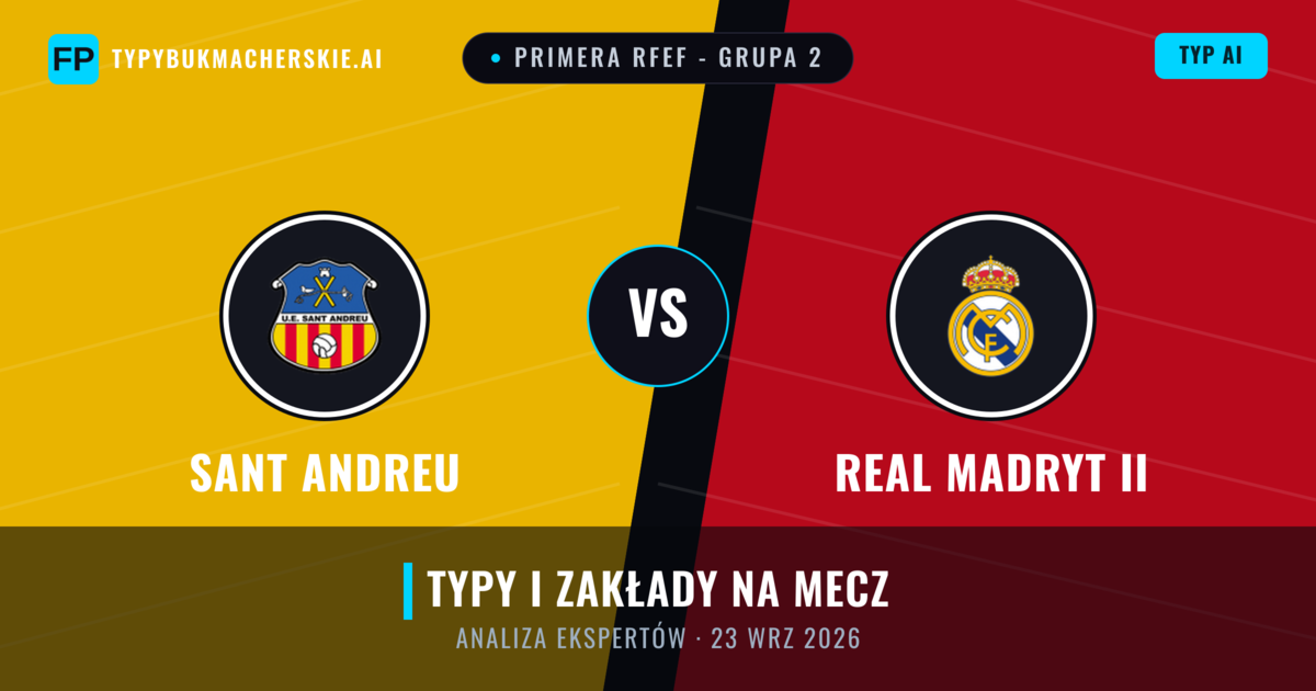 Sant Andreu vs Real Madryt II — typy i zapowiedź meczu