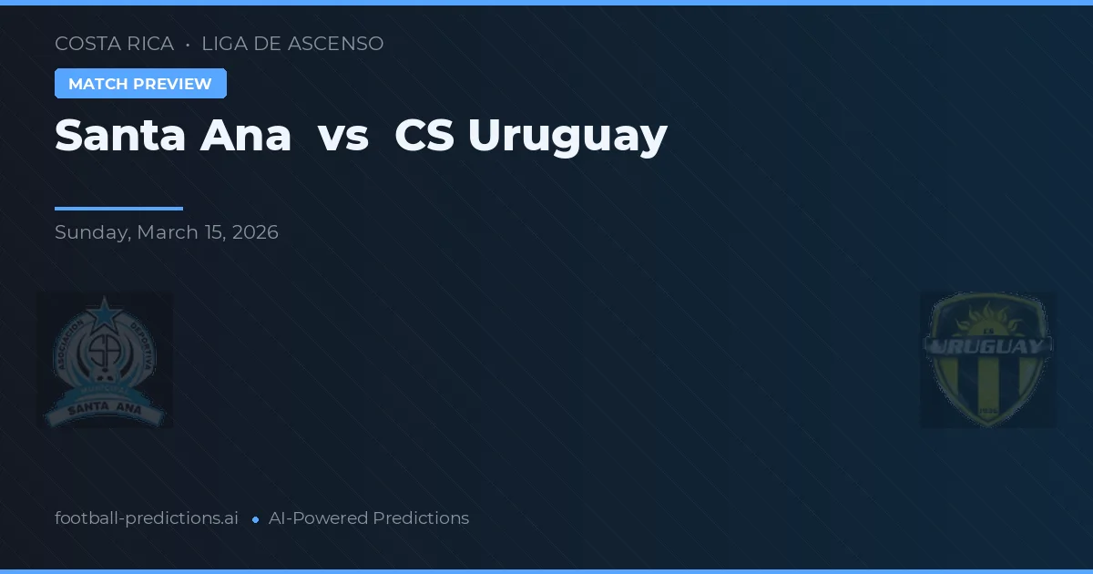 Santa Ana vs CS Urugwaj — typy i zapowiedź meczu