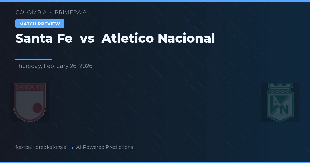 Independiente Santa Fe vs Atlético Nacional — typy i zapowiedź meczu