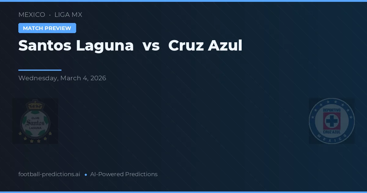 Santos Laguna vs Cruz Azul — typy i zapowiedź meczu