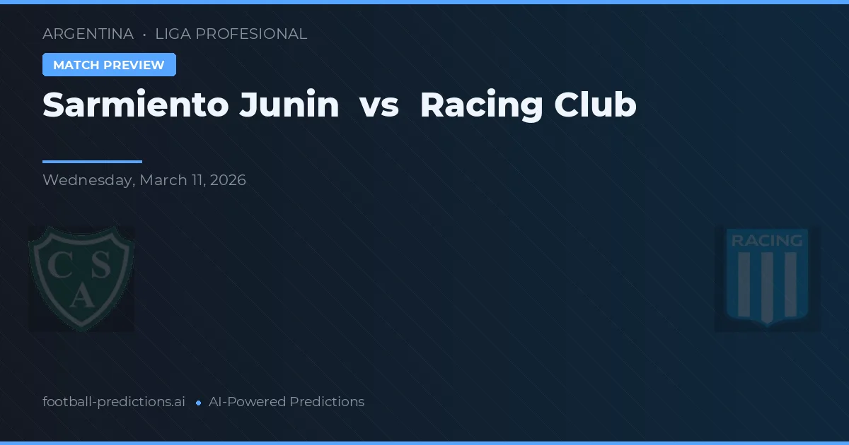 Sarmiento Junín vs Racing Club — typy i zapowiedź meczu