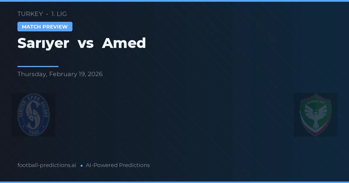 Sarıyer vs Amed — typy i zapowiedź meczu