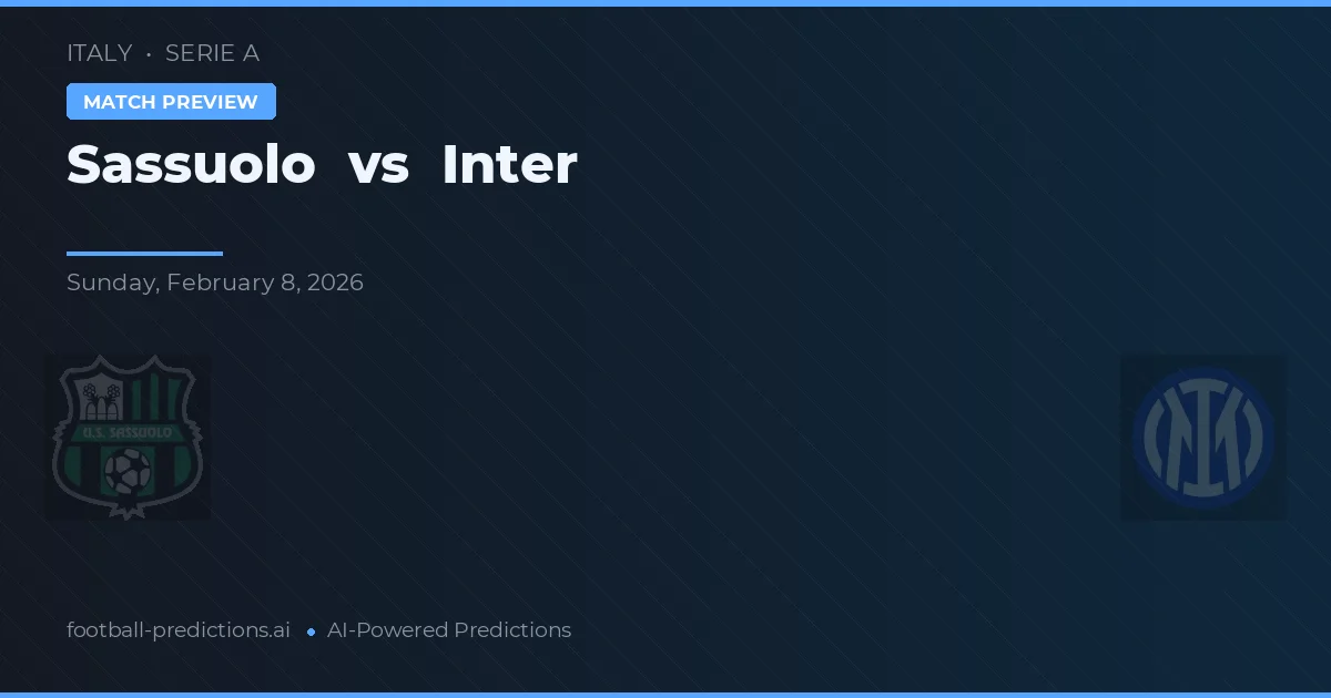 Sassuolo vs Inter — typy i zapowiedź meczu