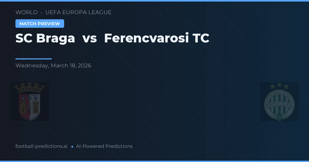 SC Braga vs Ferencváros TC — typy i zapowiedź meczu