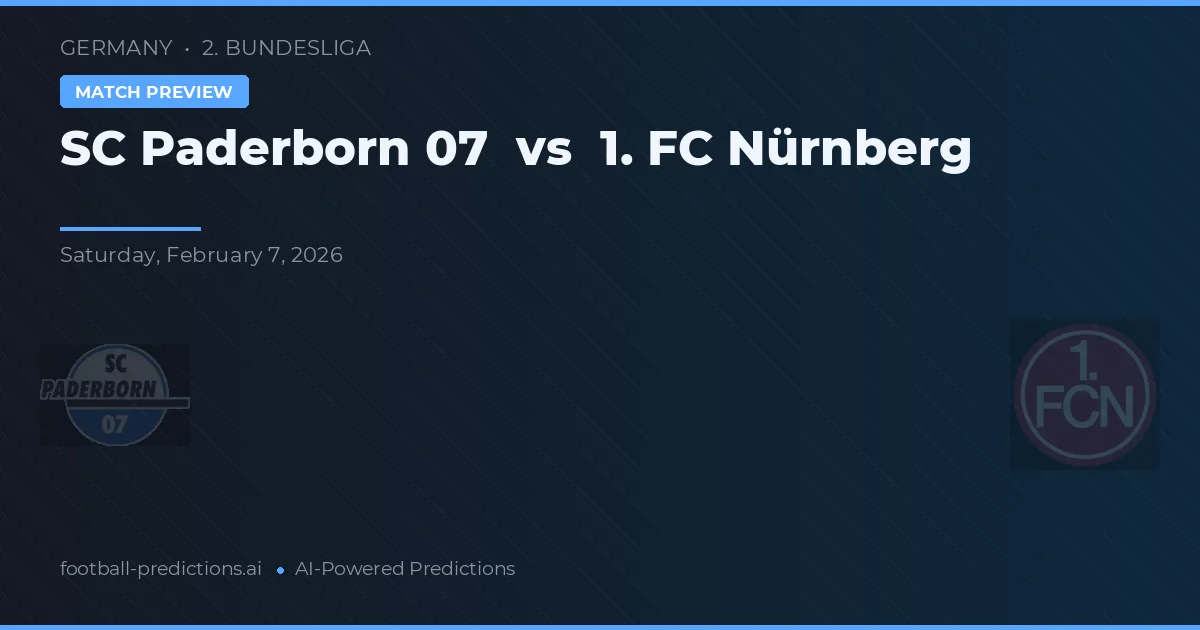 SC Paderborn 07 vs 1. FC Nürnberg — typy i zapowiedź meczu