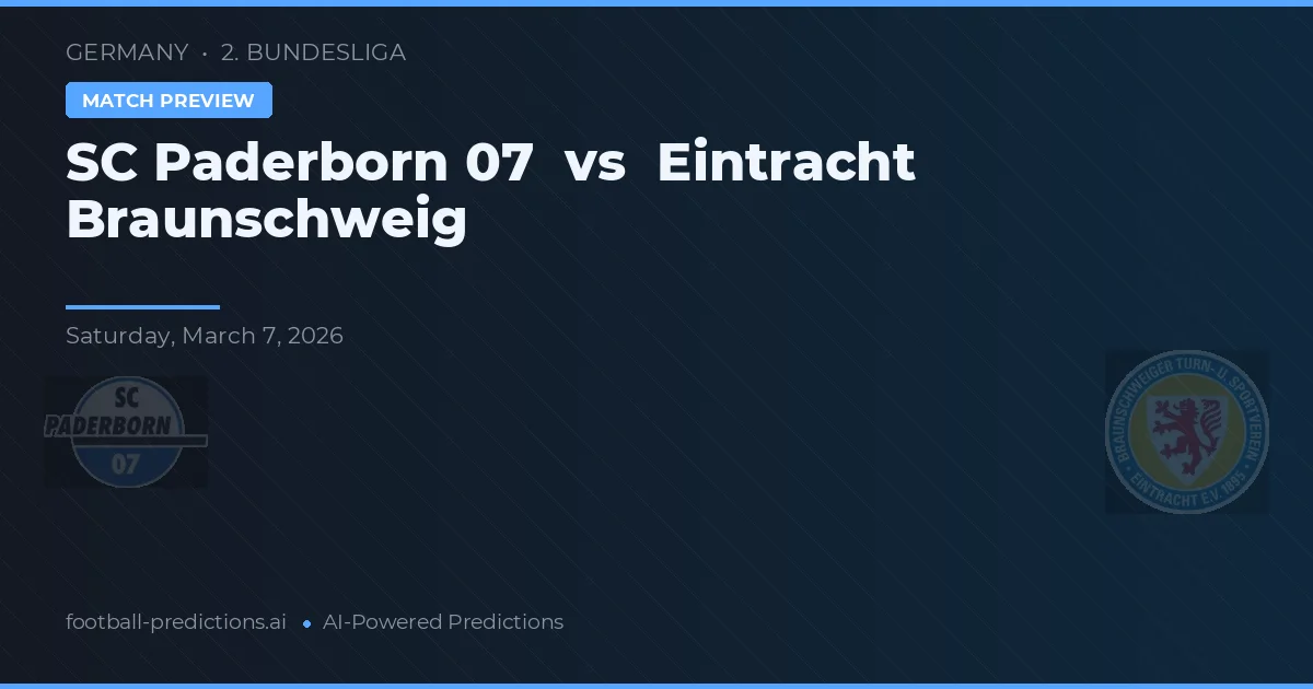 SC Paderborn 07 vs Eintracht Braunschweig — typy i zapowiedź meczu