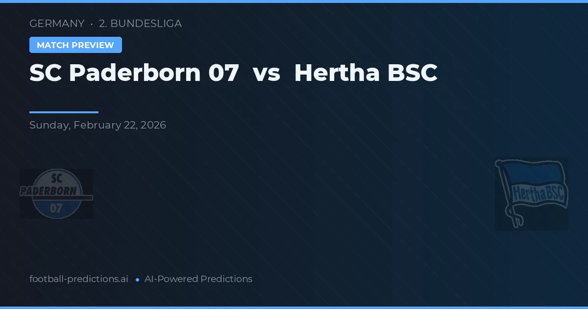 SC Paderborn 07 vs Hertha BSC — typy i zapowiedź meczu
