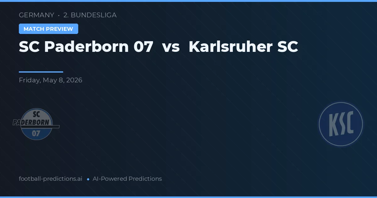 SC Paderborn 07 vs Karlsruher SC — typy i zapowiedź meczu