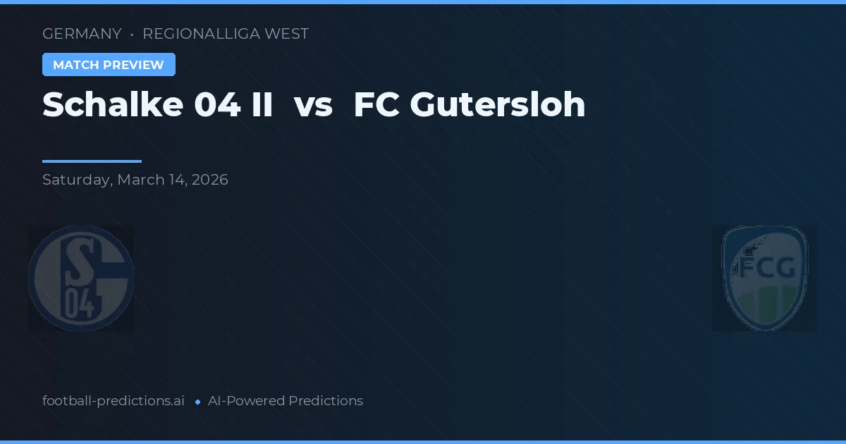 Schalke 04 II vs GKS Gutersloh — typy i zapowiedź meczu