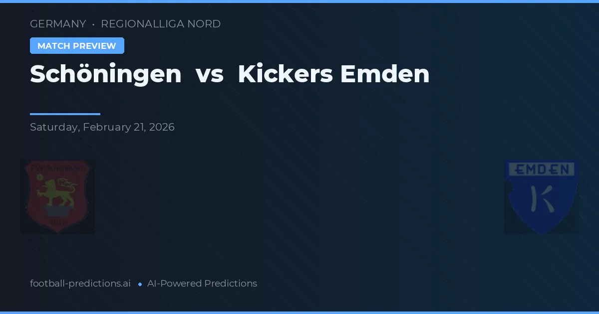 Schöningen vs Kickers Emden — typy i zapowiedź meczu