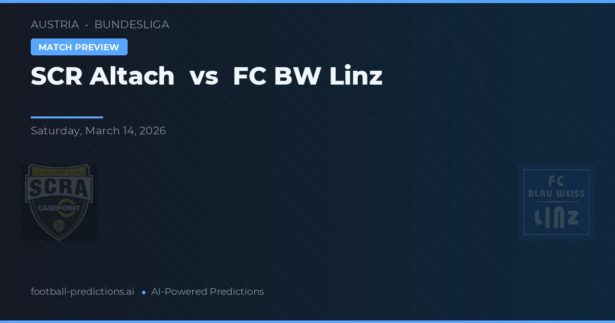 SCR Altach vs FC Bawaria Linz — typy i zapowiedź meczu