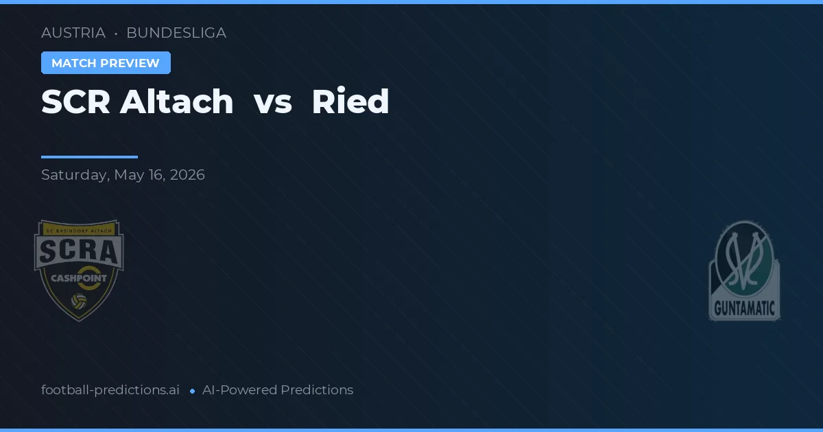 SCR Altach vs Ried — typy i zapowiedź meczu