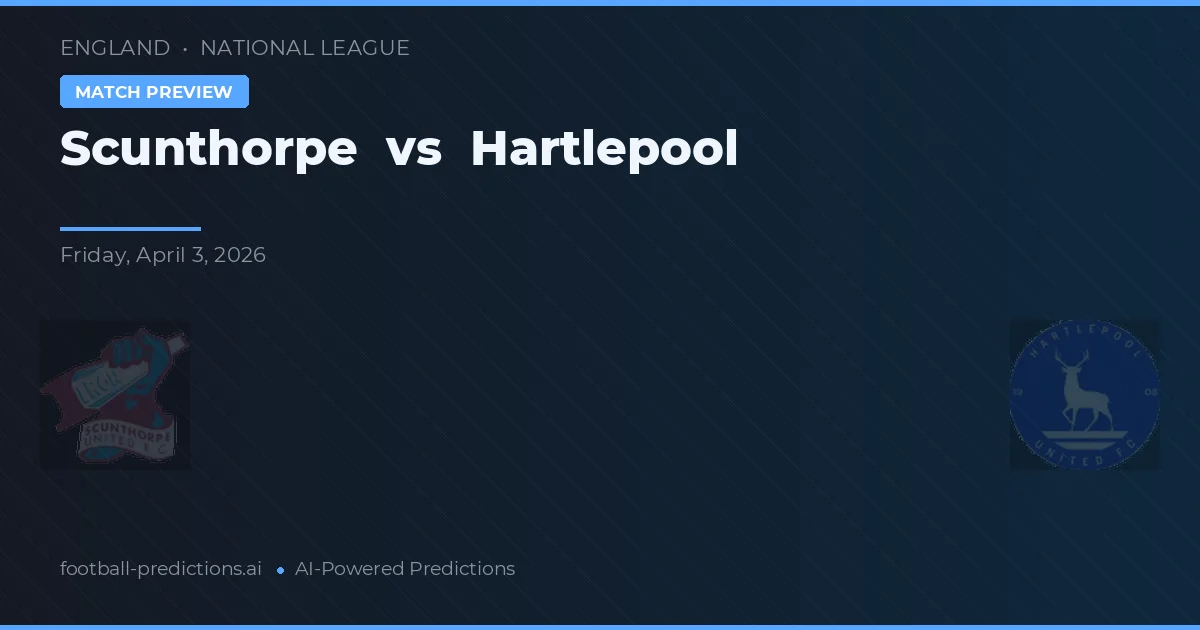 Scunthorpe vs Hartlepool — typy i zapowiedź meczu
