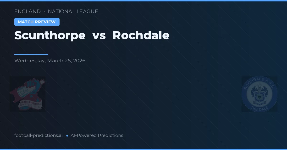 Scunthorpe vs Rochdale — typy i zapowiedź meczu