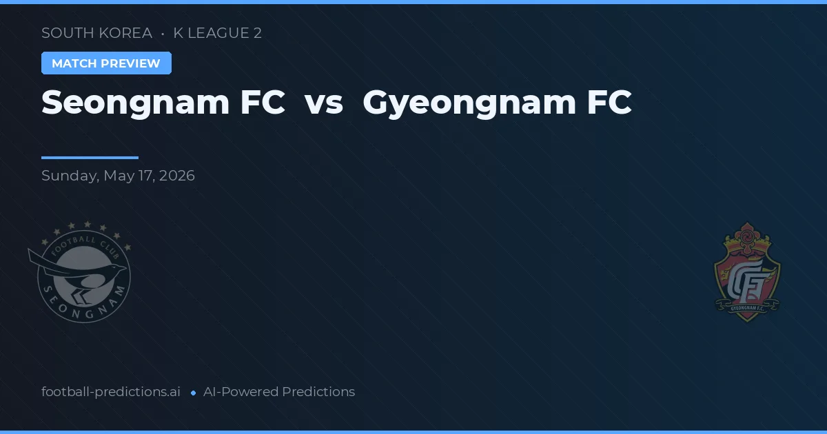 Seongnam FC vs Gyeongnam FC — typy i zapowiedź meczu