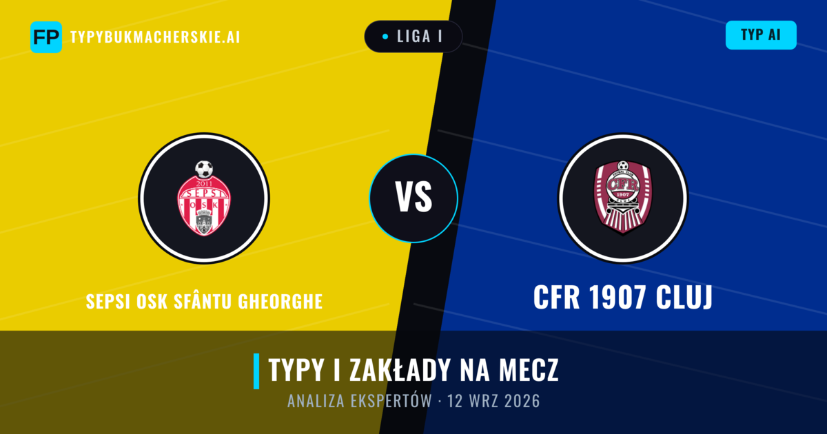 Sepsi OSK Sfântu Gheorghe vs CFR 1907 Cluj — typy i zapowiedź meczu