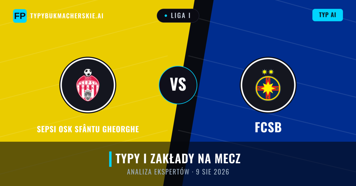 Sepsi OSK Sfântu Gheorghe vs FCSB — typy i zapowiedź meczu