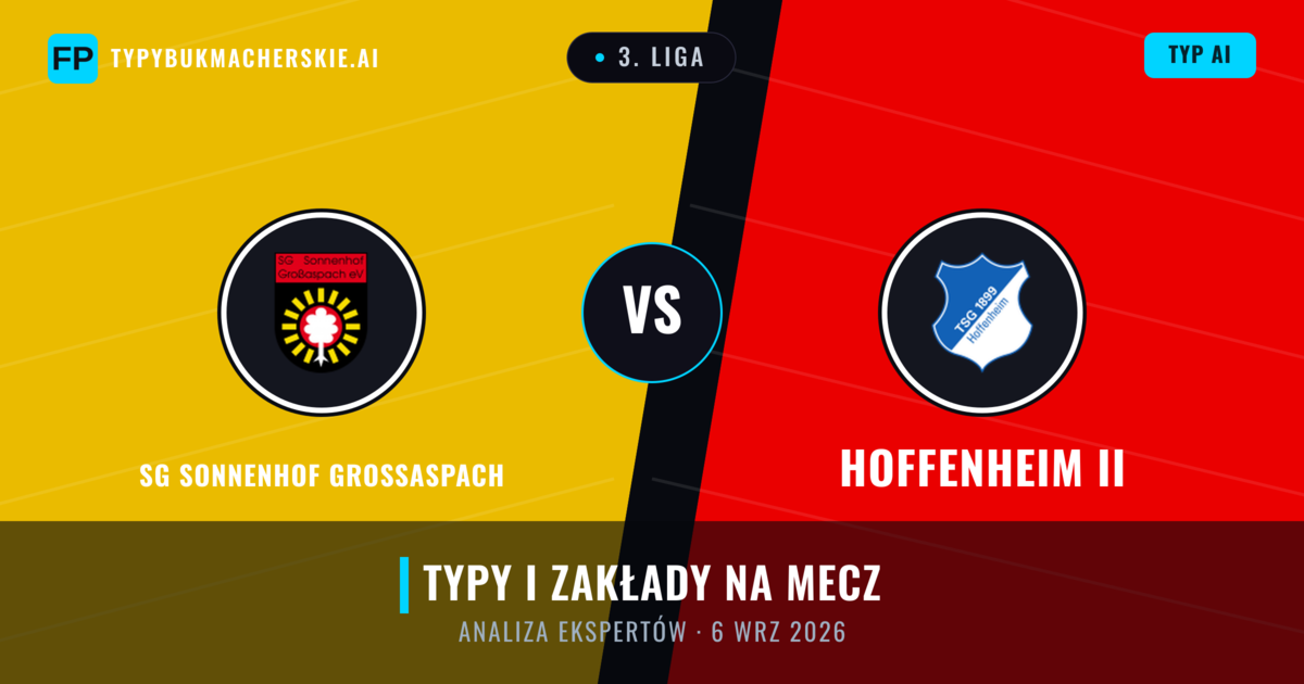 SG Sonnenhof Großaspach vs Hoffenheim II — typy i zapowiedź meczu