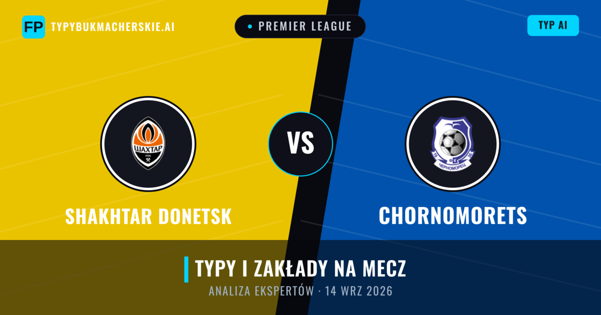 Shakhtar Donetsk vs Chornomorets — typy i zapowiedź meczu