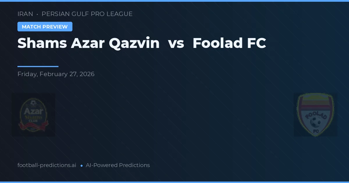 Shams Azar Qazvin vs Foolad FC — typy i zapowiedź meczu