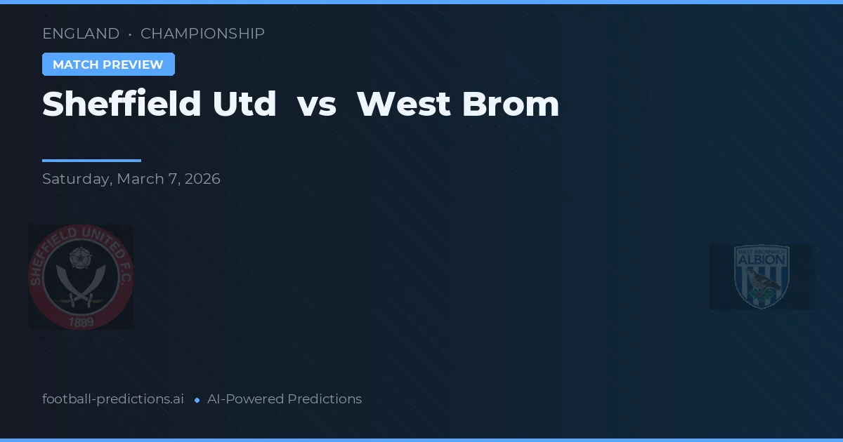 Sheffield Utd vs West Brom — typy i zapowiedź meczu