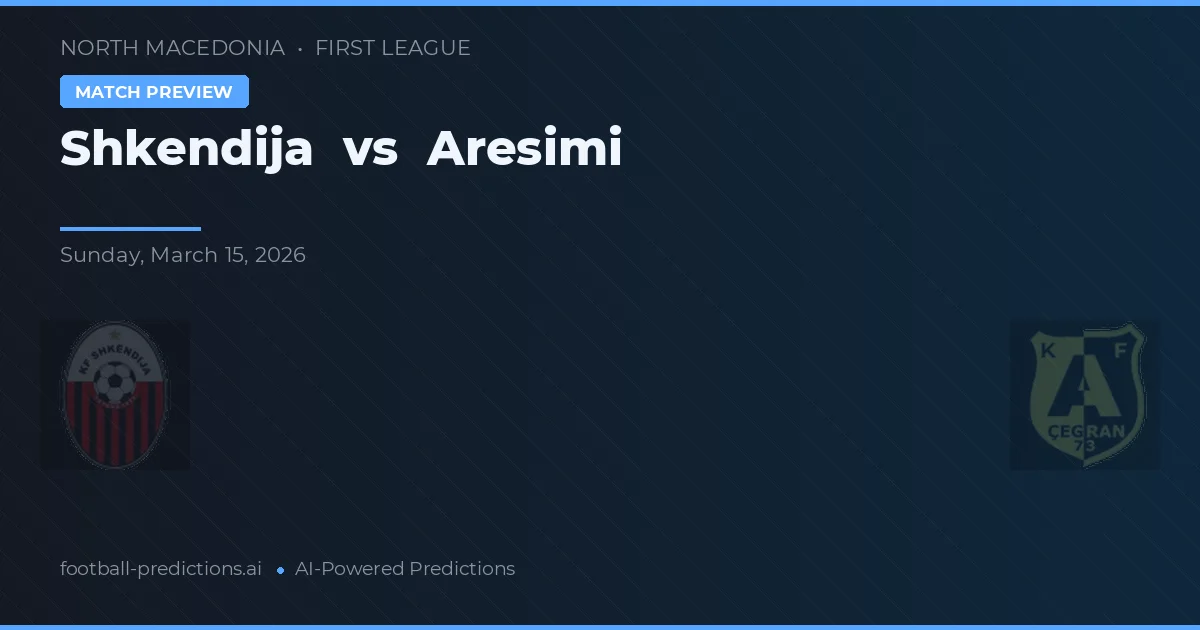 Shkëndija vs Aresimi — typy i zapowiedź meczu