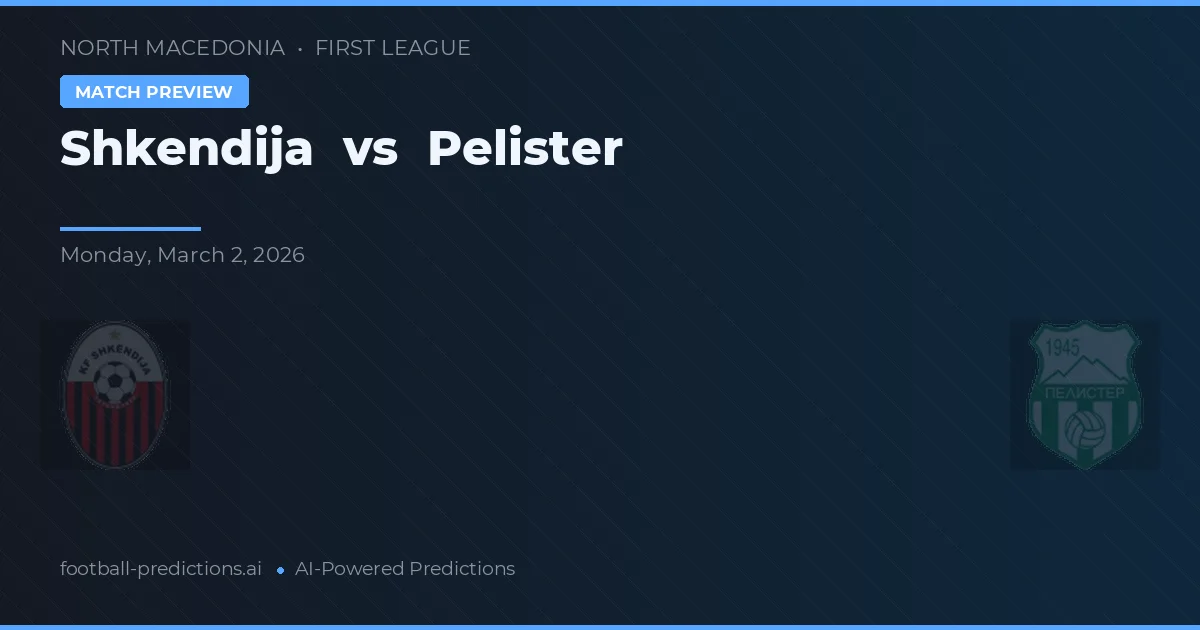 Shkëndija vs Pelister — typy i zapowiedź meczu