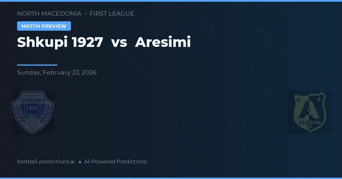 Škupi 1927 vs Aresimi — typy i zapowiedź meczu