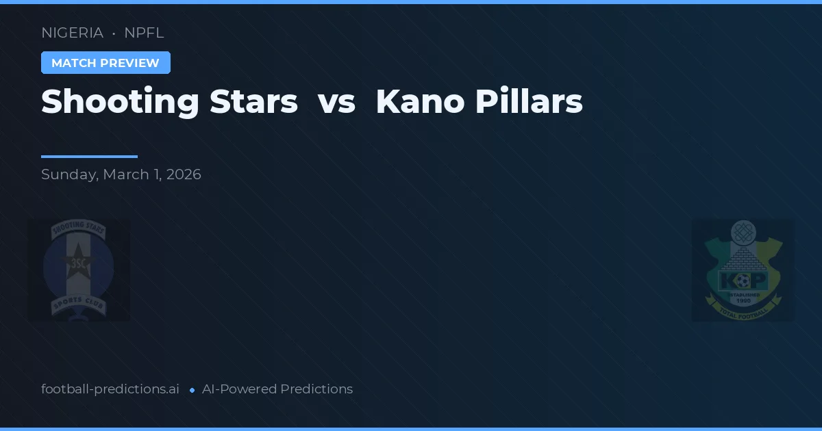Shooting Stars vs Kano Pillars — typy i zapowiedź meczu