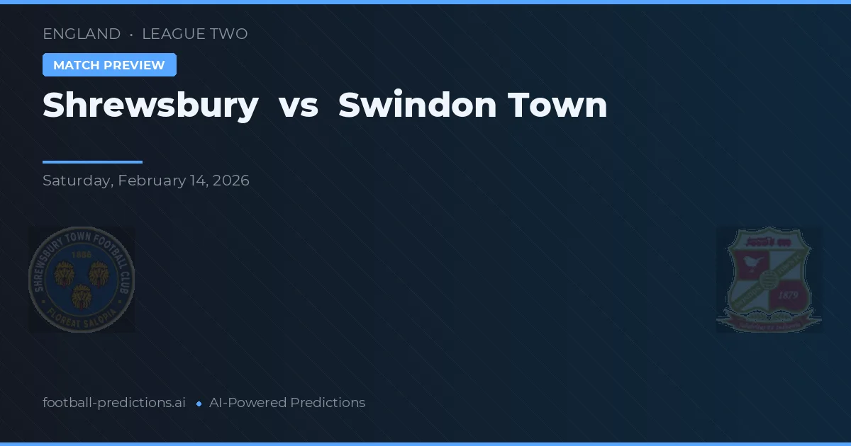Shrewsbury vs Swindon Town — typy i zapowiedź meczu