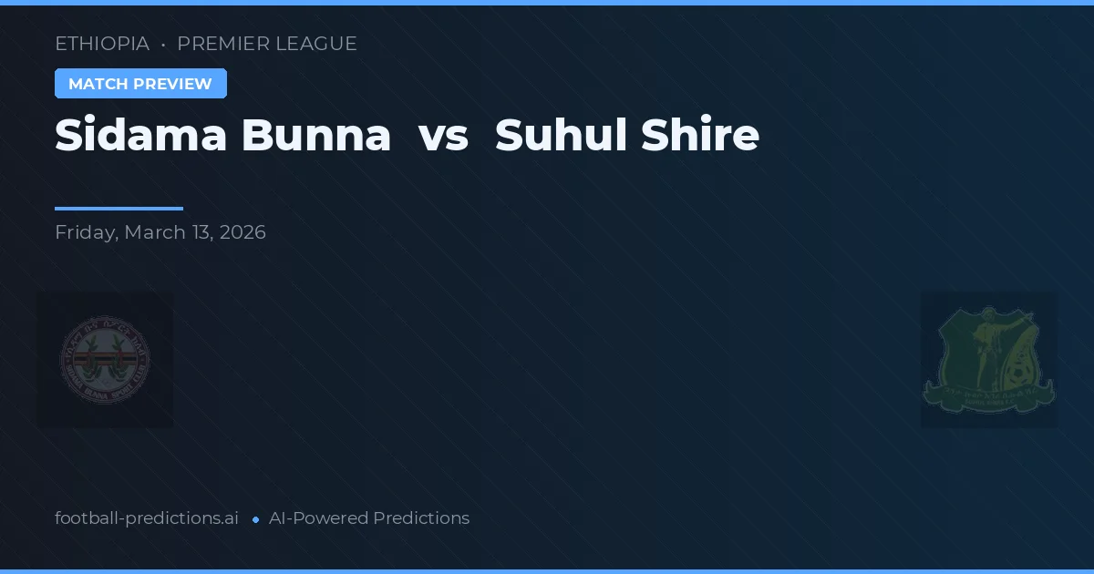 Sidama Bunna vs Suhul Shire — typy i zapowiedź meczu