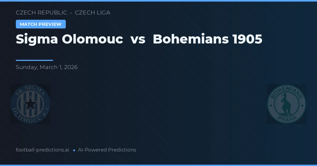Sigma Olomouc vs Bohemians 1905 — typy i zapowiedź meczu