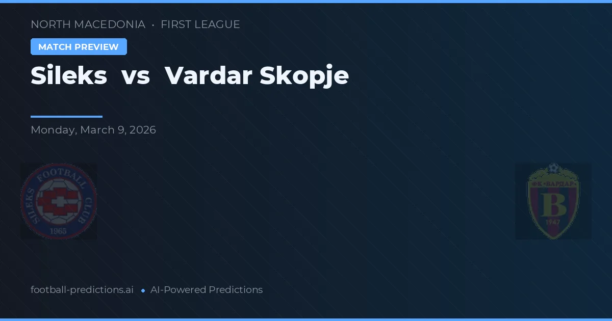 Sileks vs Vardar Skopje — typy i zapowiedź meczu