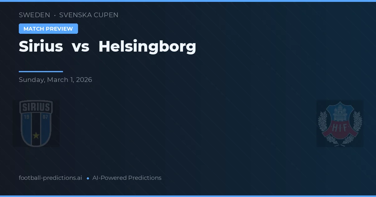 Sirius vs Helsingborgs IF — typy i zapowiedź meczu