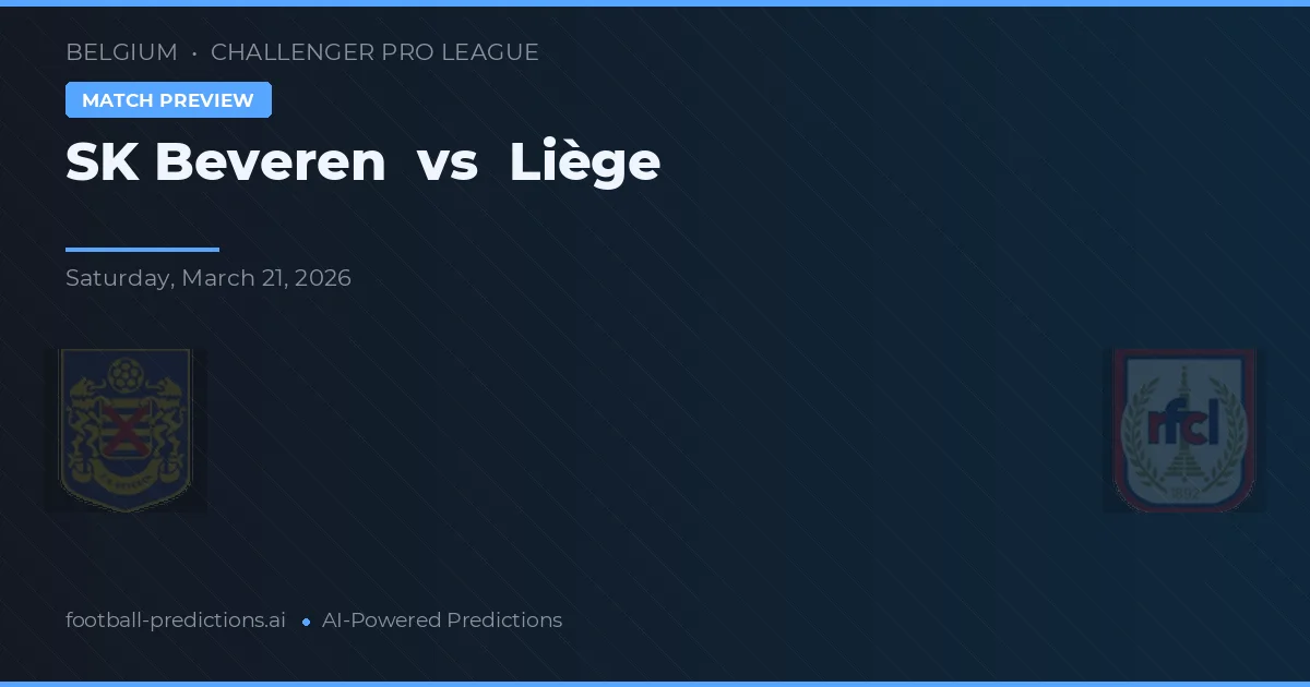 SK Beveren vs Liège — typy i zapowiedź meczu