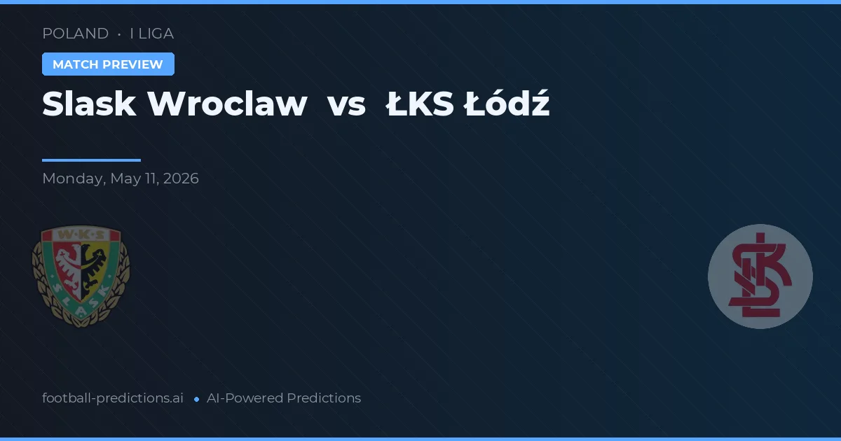 Śląsk Wrocław vs ŁKS Łódź — typy i zapowiedź meczu