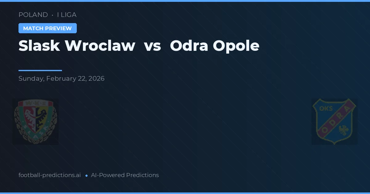 Śląsk Wrocław vs Odra Opole — typy i zapowiedź meczu