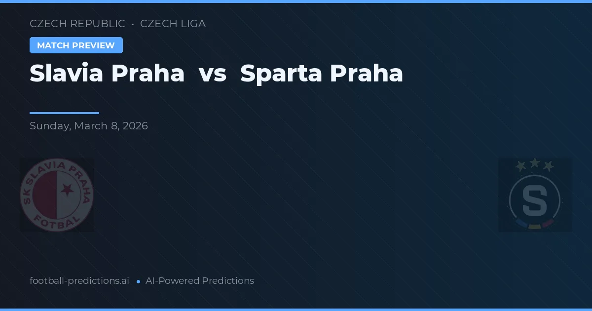Slavia Praga vs Sparta Praga — typy i zapowiedź meczu