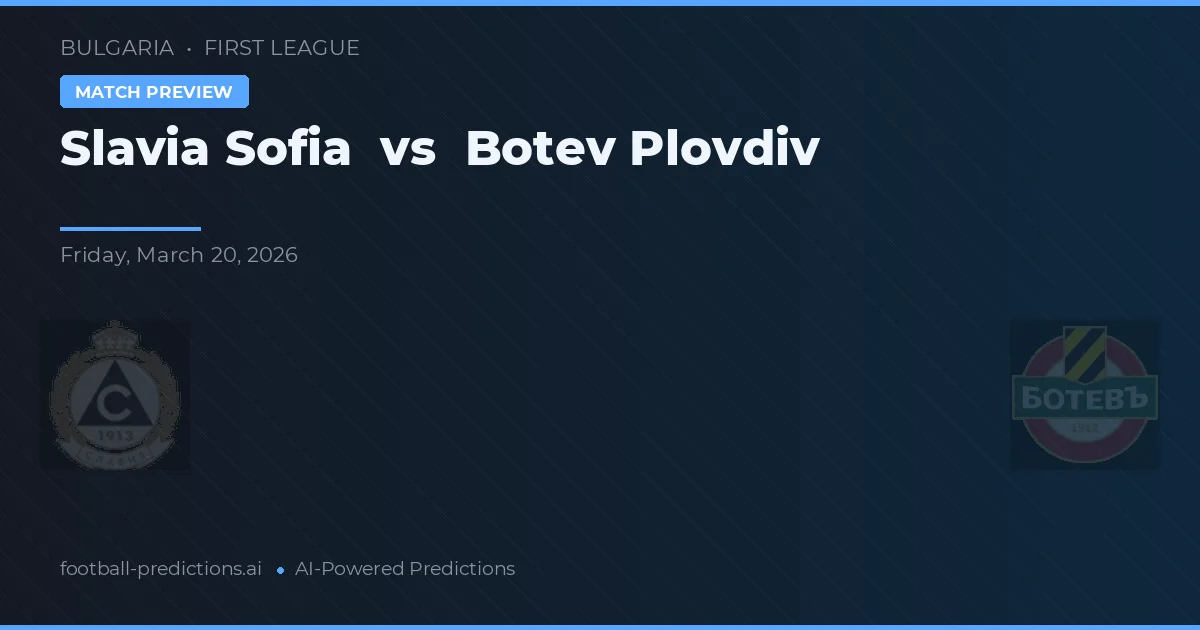 Slavia Sofia vs Botev Płowdiw — typy i zapowiedź meczu