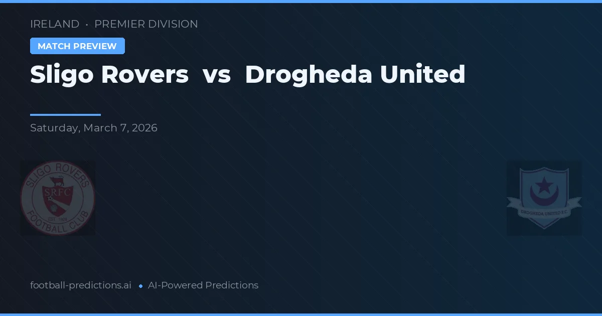 Sligo Rovers vs Drogheda United — typy i zapowiedź meczu