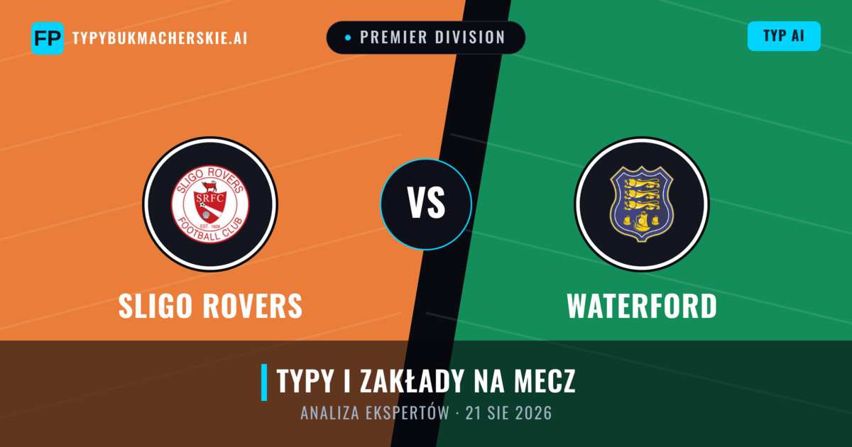 Sligo Rovers vs Waterford — typy i zapowiedź meczu