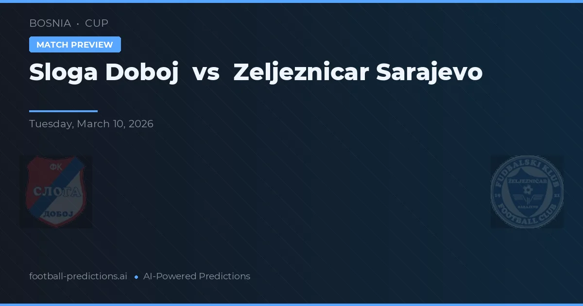 Sloga Doboj vs Željezničar Sarajevo — typy i zapowiedź meczu