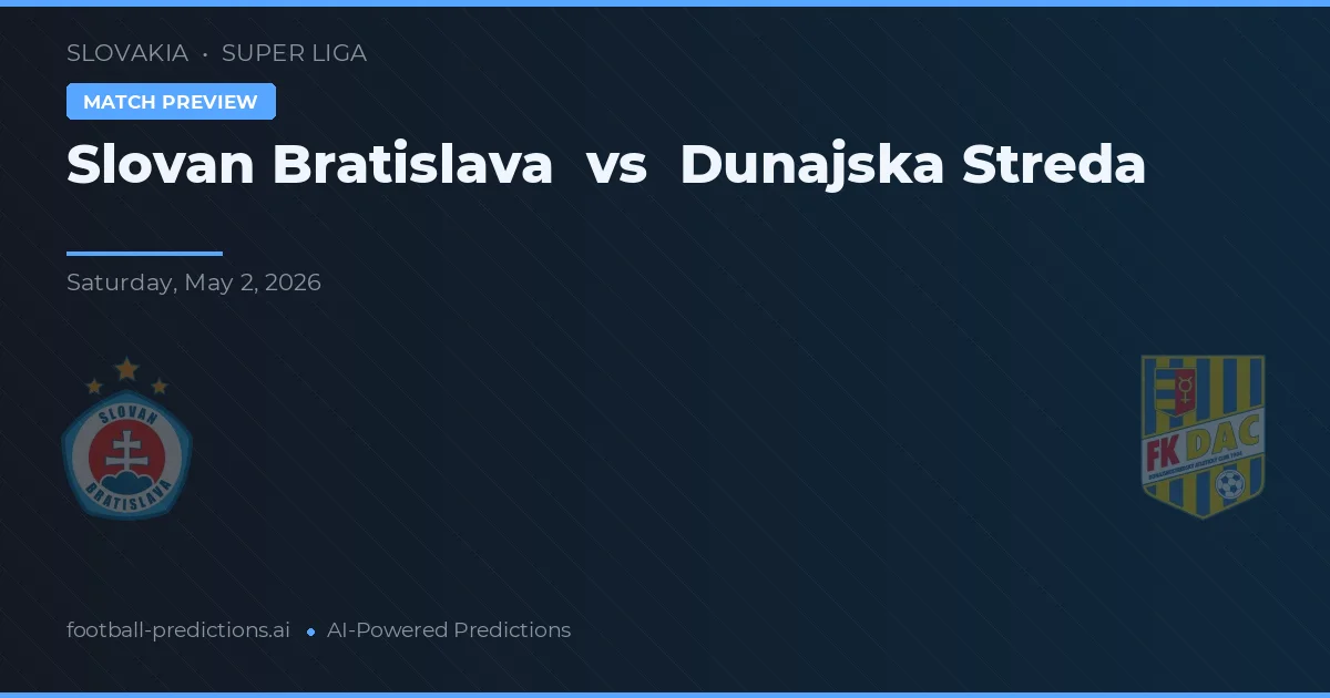 Slovan Bratysława vs Dunajská Streda preview