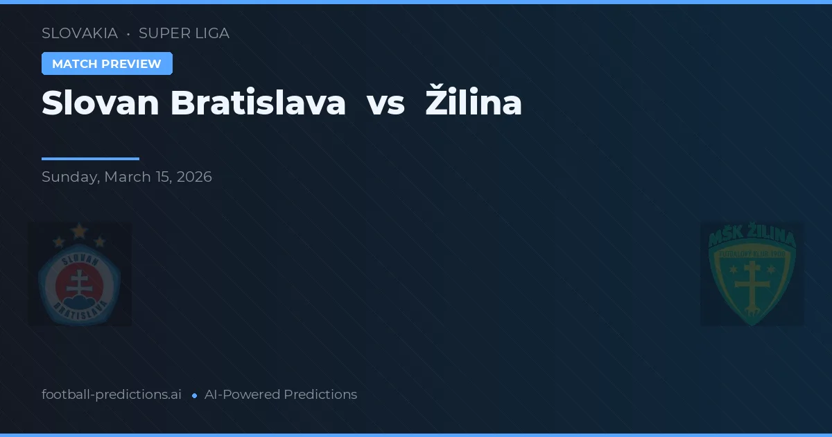 Slovan Bratysława vs Žilina — typy i zapowiedź meczu
