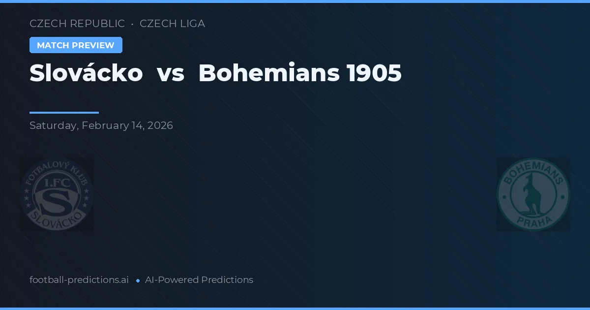 Slovácko vs Bohemians 1905 — typy i zapowiedź meczu