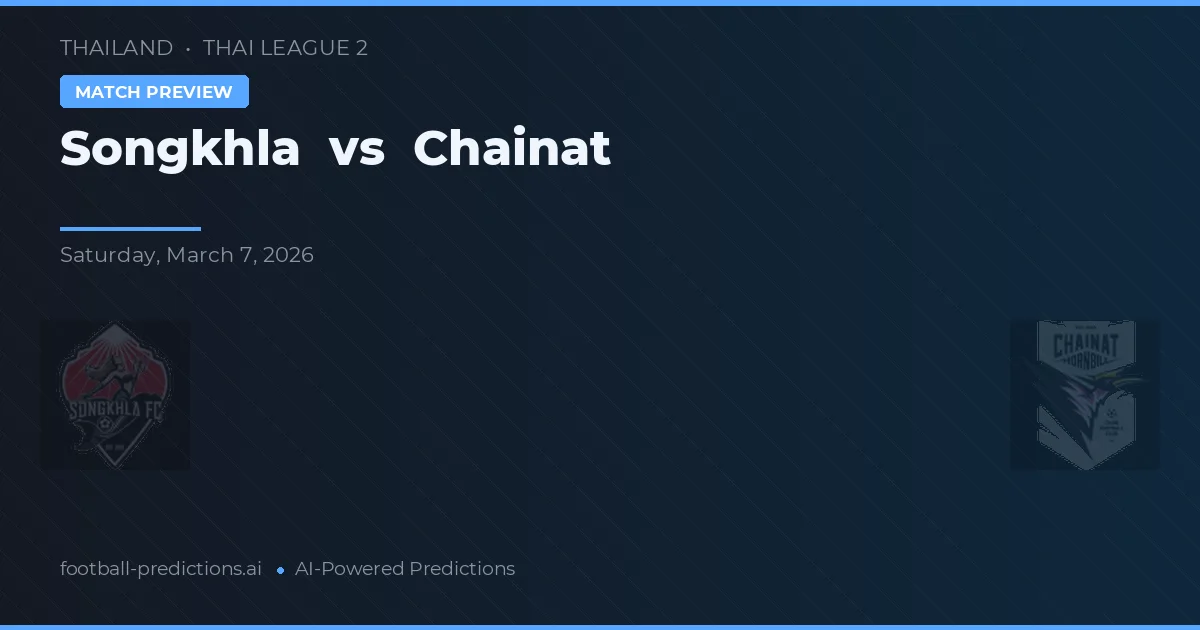 Songkhla vs Chainat — typy i zapowiedź meczu